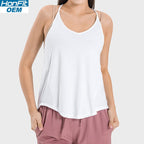 Womens Sports Yoga 92%rayon 8%spandex Tank Top DSS062 print logo 9