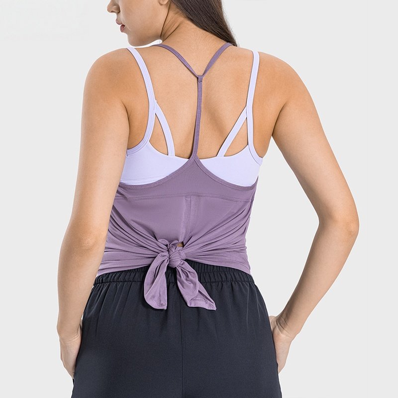 Womens Sports Yoga 92%rayon 8%spandex Tank Top DSS062 print logo 2