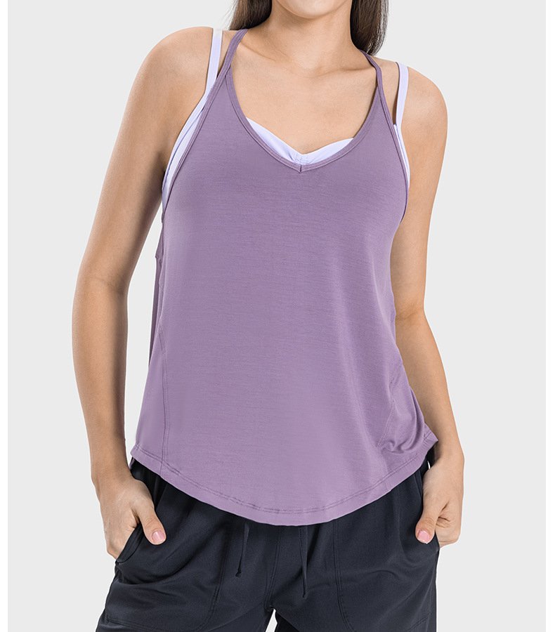 Womens Sports Yoga 92%rayon 8%spandex Tank Top DSS062 print logo 38