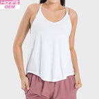 Womens Sports Yoga 92%rayon 8%spandex Tank Top DSS062 print logo 14