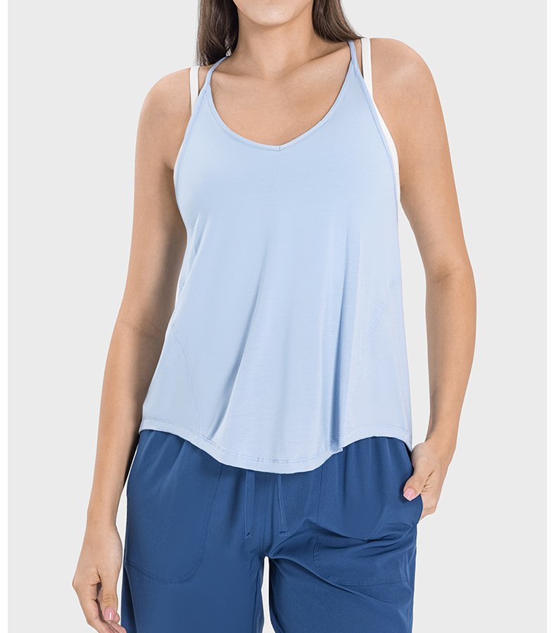Womens Sports Yoga 92%rayon 8%spandex Tank Top DSS062 print logo 27