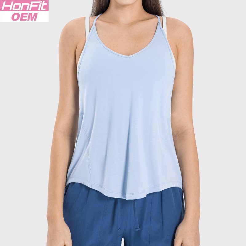 Womens Sports Yoga 92%rayon 8%spandex Tank Top DSS062 print logo 11
