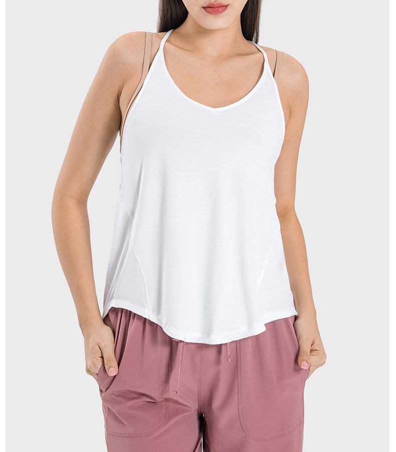 Womens Sports Yoga 92%rayon 8%spandex Tank Top DSS062 print logo 32