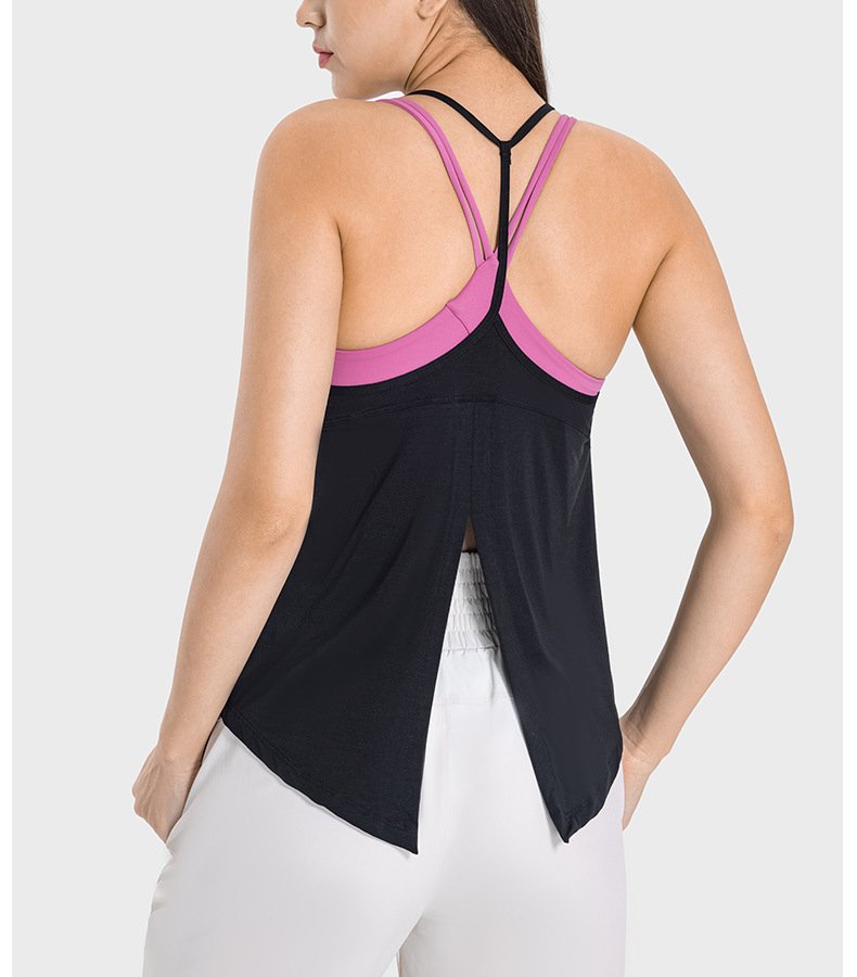 Womens Sports Yoga 92%rayon 8%spandex Tank Top DSS062 print logo 44