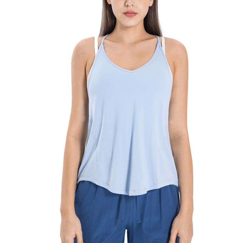 Womens Sports Yoga 92%rayon 8%spandex Tank Top DSS062 print logo 20