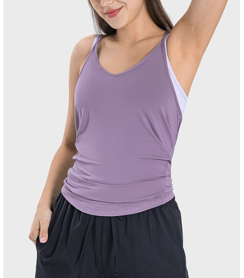 Womens Sports Yoga 92%rayon 8%spandex Tank Top DSS062 print logo 40