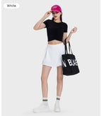 Womens Casual Sportswear 89%polyester 11%spandex Skirt DSS064 print logo 35