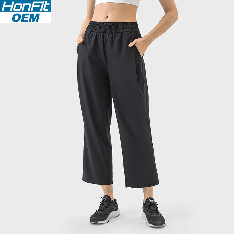 Womens Casual Workout 88%polyester 12%spandex Pants DSS075 print logo 7