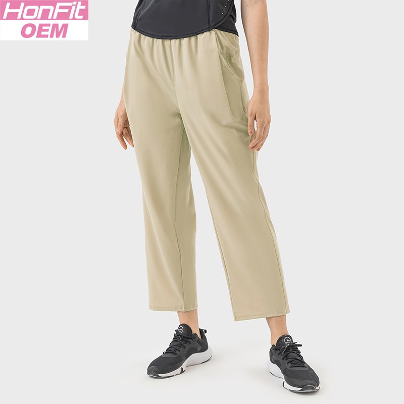 Womens Casual Workout 88%polyester 12%spandex Pants DSS075 print logo 3