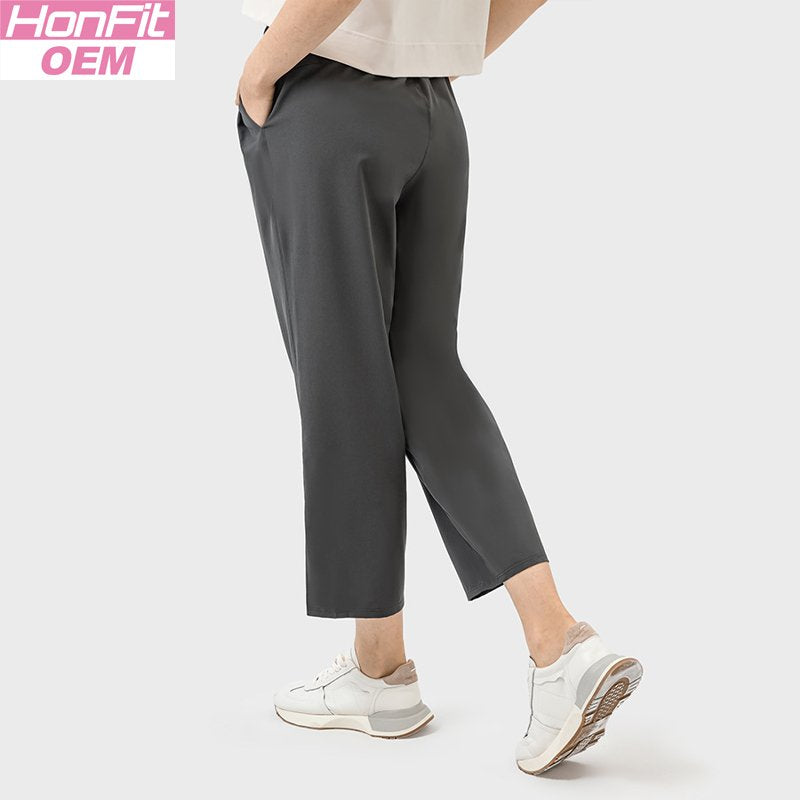 Womens Casual Workout 88%polyester 12%spandex Pants DSS075 print logo 11