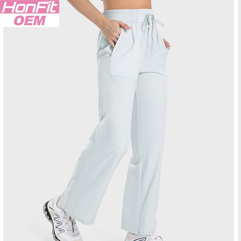 Womens Casual Fitness 88%polyester 12%spandex Trousers DSS077 print logo 13