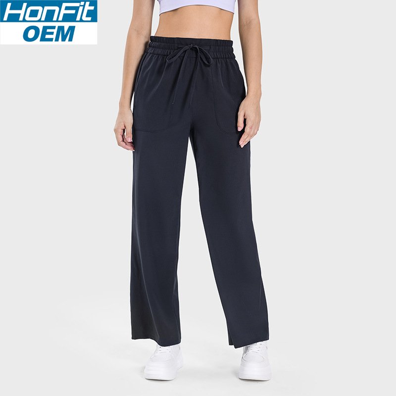 Womens Casual Fitness 88%polyester 12%spandex Trousers DSS077 print logo 9