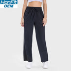 Womens Casual Fitness 88%polyester 12%spandex Trousers DSS077 print logo 9