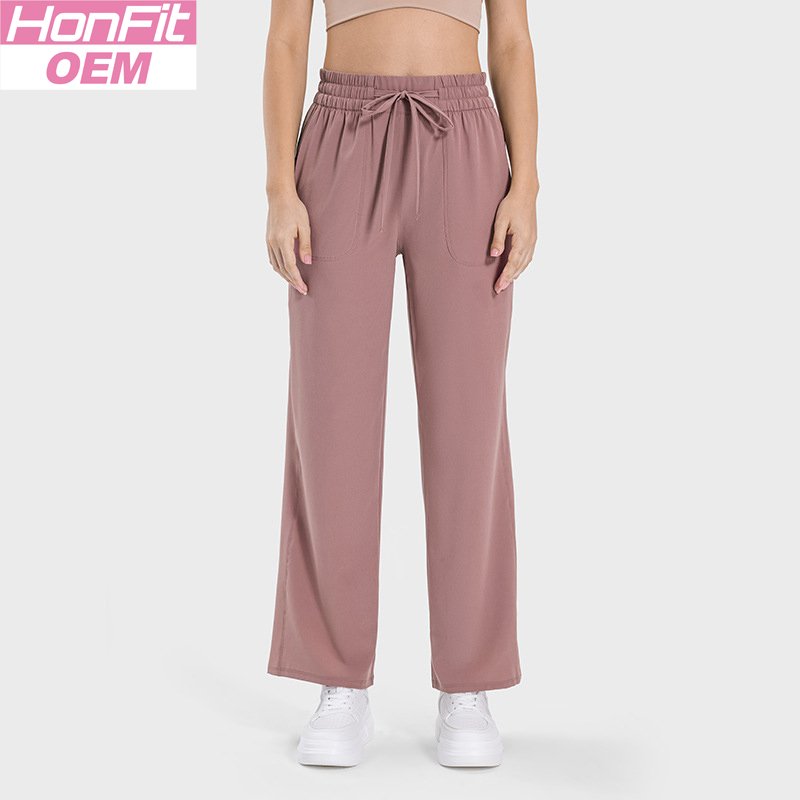 Womens Casual Fitness 88%polyester 12%spandex Trousers DSS077 print logo 10
