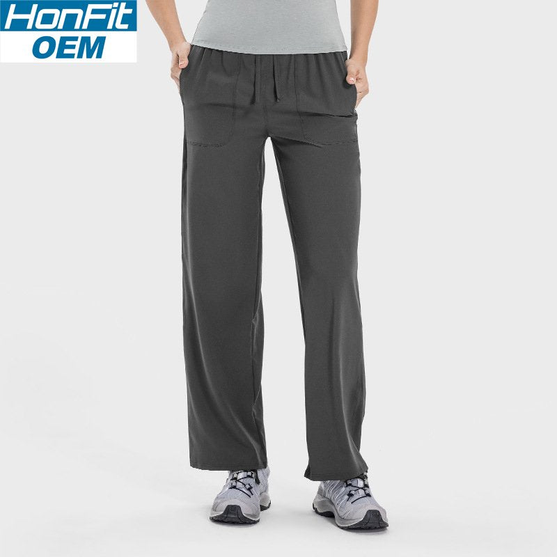 Womens Casual Fitness 88%polyester 12%spandex Trousers DSS077 print logo 6