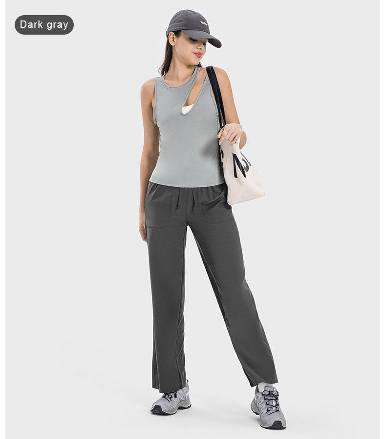 Womens Casual Fitness 88%polyester 12%spandex Trousers DSS077 print logo 46