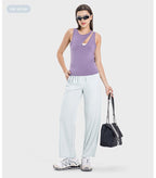 Womens Casual Fitness 88%polyester 12%spandex Trousers DSS077 print logo 42