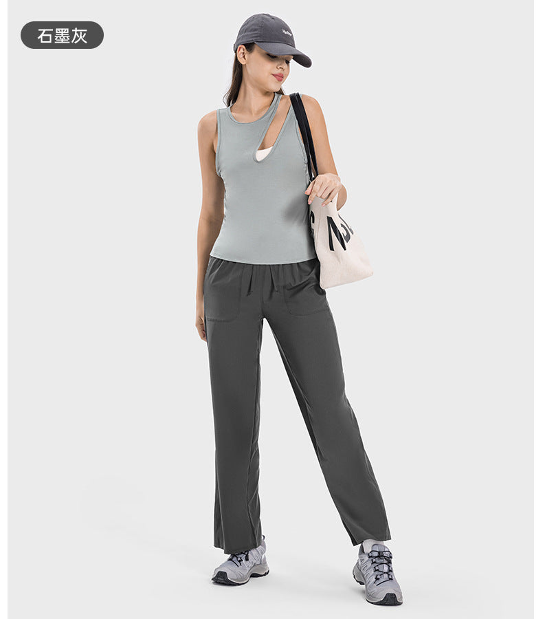 Womens Casual Fitness 88%polyester 12%spandex Trousers DSS077 print logo 47
