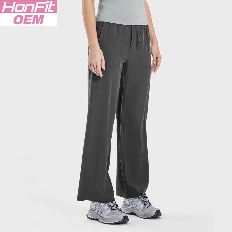 Womens Casual Fitness 88%polyester 12%spandex Trousers DSS077 print logo 3