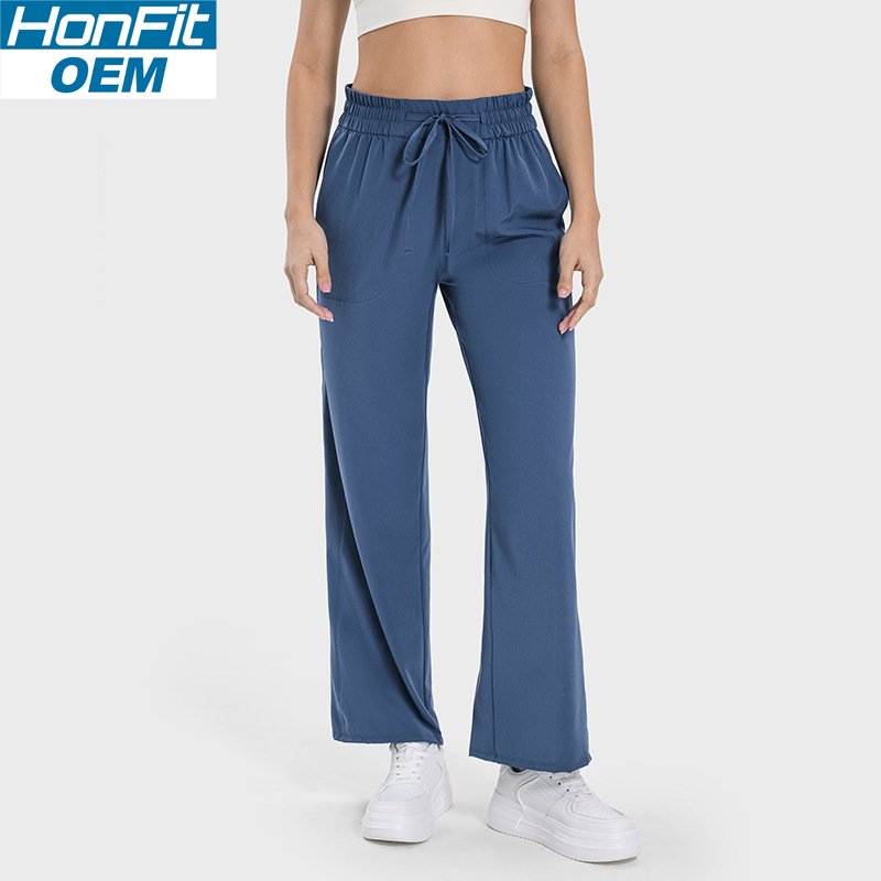 Womens Casual Fitness 88%polyester 12%spandex Trousers DSS077 print logo 7