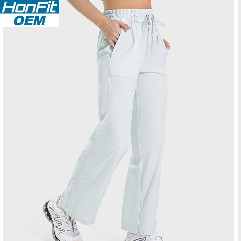 Womens Casual Fitness 88%polyester 12%spandex Trousers DSS077 print logo 8