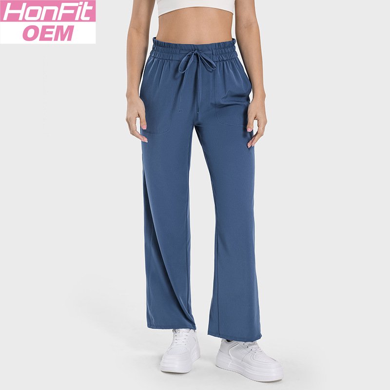 Womens Casual Fitness 88%polyester 12%spandex Trousers DSS077 print logo 12
