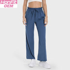 Womens Casual Fitness 88%polyester 12%spandex Trousers DSS077 print logo 12