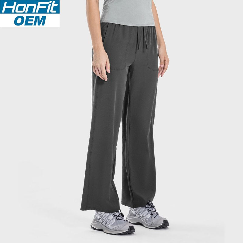 Womens Casual Fitness 88%polyester 12%spandex Trousers DSS077 print logo 4