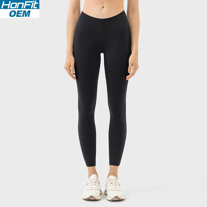 Womens Yoga Training 80%nylon 20%spandex Leggings DSS087 print logo 6