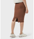 Womens Casual 80%nylon 20%spandex Long Skirt DSS088 print logo 29