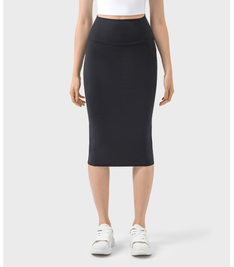 Womens Casual 80%nylon 20%spandex Long Skirt DSS088 print logo 37