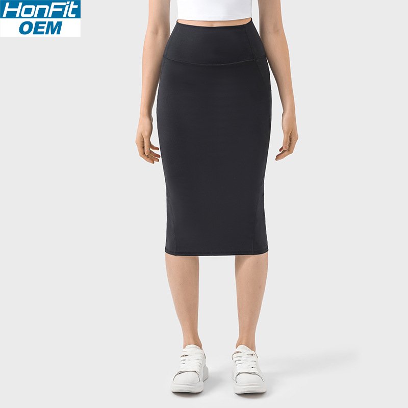 Womens Casual 80%nylon 20%spandex Long Skirt DSS088 print logo 9