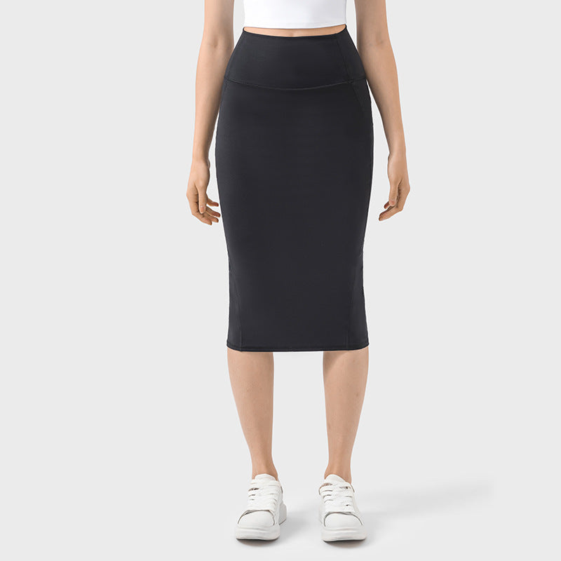 Womens Casual 80%nylon 20%spandex Long Skirt DSS088 print logo 17