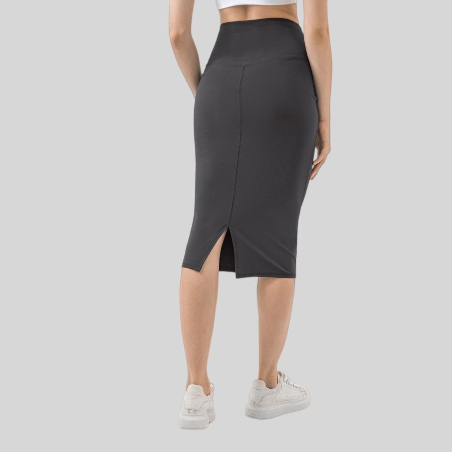 Womens Casual 80%nylon 20%spandex Long Skirt DSS088 print logo 2
