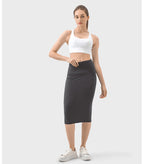 Womens Casual 80%nylon 20%spandex Long Skirt DSS088 print logo 30