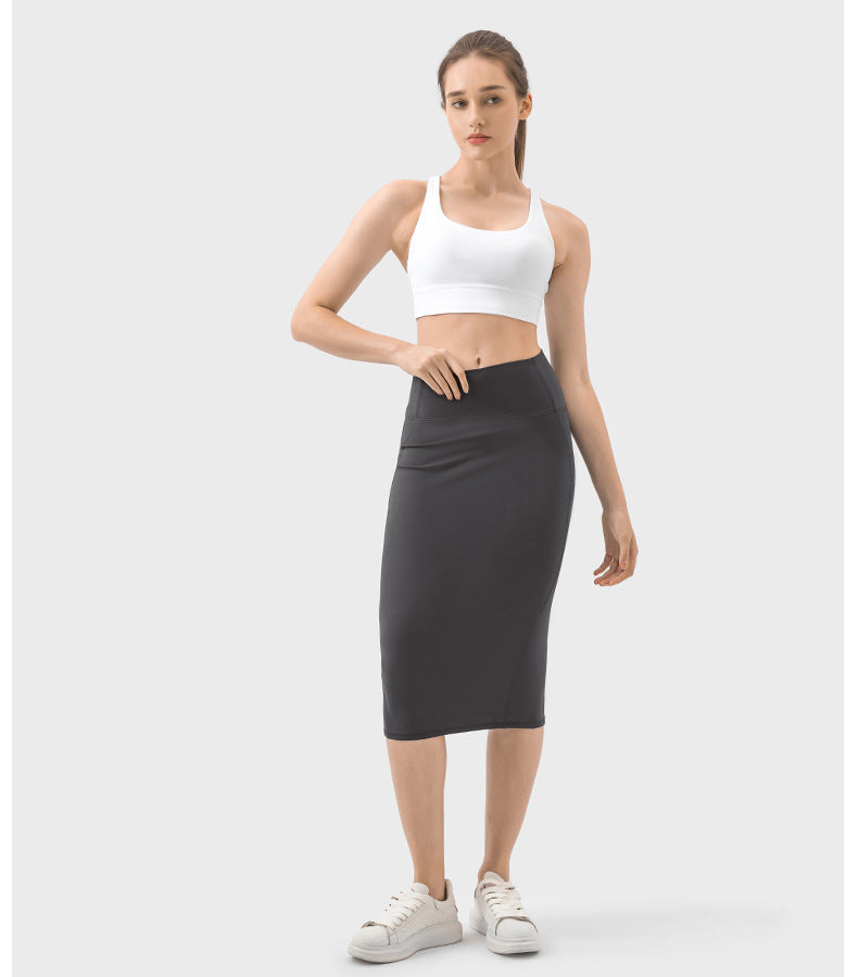 Womens Casual 80%nylon 20%spandex Long Skirt DSS088 print logo 30