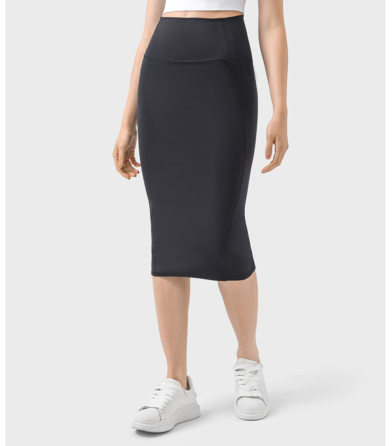 Womens Casual 80%nylon 20%spandex Long Skirt DSS088 print logo 38
