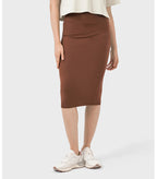 Womens Casual 80%nylon 20%spandex Long Skirt DSS088 print logo 26
