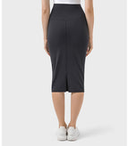 Womens Casual 80%nylon 20%spandex Long Skirt DSS088 print logo 39