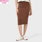 Womens Casual 80%nylon 20%spandex Long Skirt DSS088 print logo 11