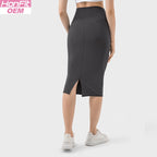 Womens Casual 80%nylon 20%spandex Long Skirt DSS088 print logo 3