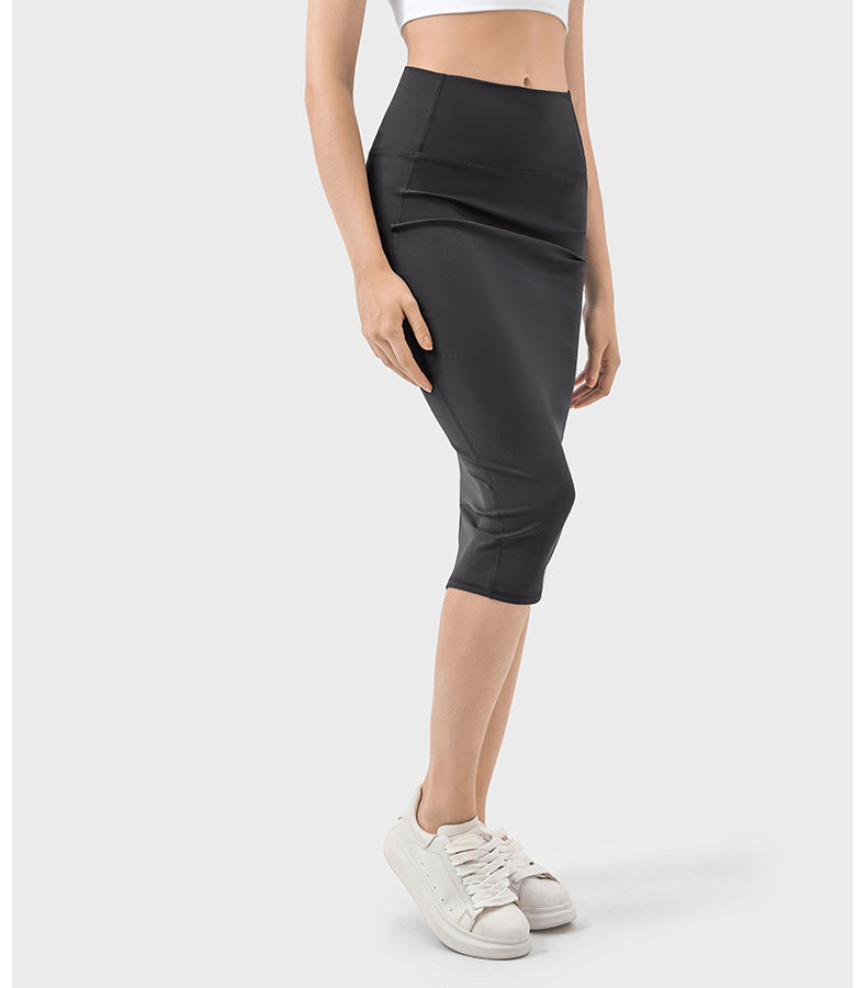 Womens Casual 80%nylon 20%spandex Long Skirt DSS088 print logo 32