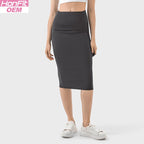 Womens Casual 80%nylon 20%spandex Long Skirt DSS088 print logo 12