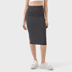 Womens Casual 80%nylon 20%spandex Long Skirt DSS088 print logo 20