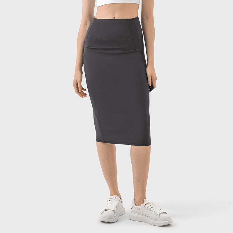 Womens Casual 80%nylon 20%spandex Long Skirt DSS088 print logo 20
