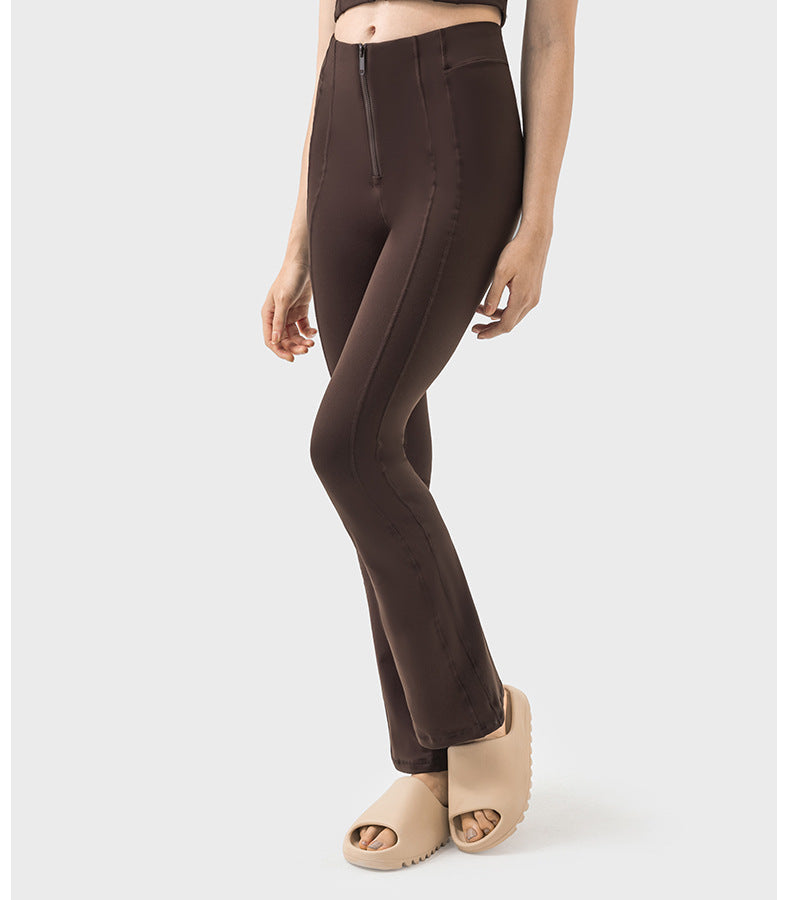 Womens Yoga Fitness 87%nylon 13%spandex Flared Leggings DSS094 print logo 37