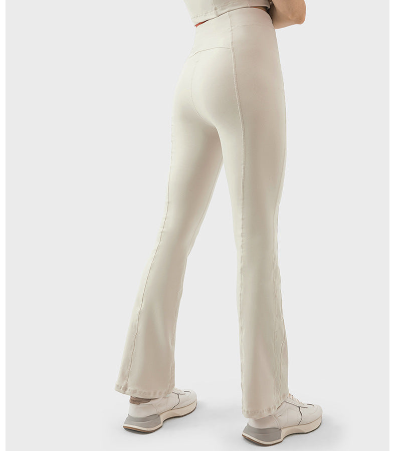 Womens Yoga Fitness 87%nylon 13%spandex Flared Leggings DSS094 print logo 34