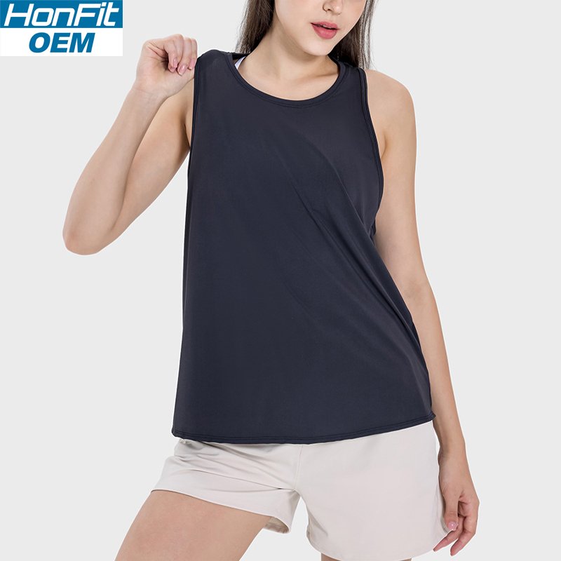 Womens Sports Fitness 75%nylon 25%spandex Tank Top DSS101 print logo 5