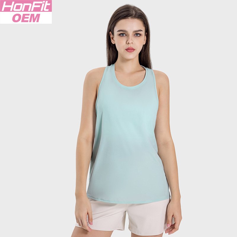Womens Sports Fitness 75%nylon 25%spandex Tank Top DSS101 print logo 14