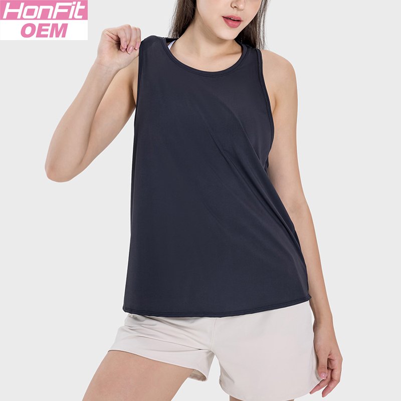 Womens Sports Fitness 75%nylon 25%spandex Tank Top DSS101 print logo 10